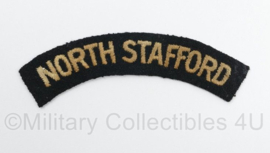 Britse leger North Stafford shoulder title - 11 x 4 cm - origineel