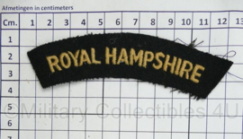 British Army shoulder title ENKEL Royal Hampshire Regiment - 11,5 x 3 cm - origineel