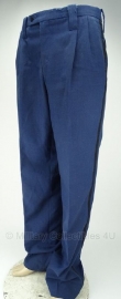 Nederlandse politie lange broek BLAUW, met ZWARTE bies - 45% wol - huidig model 2010  - maat 53 (=L)