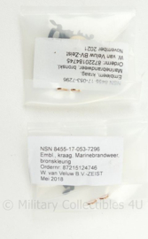 KM Marinebrandweer kraag embleem paar 2021 - 3½ x 3 cm - nieuw in verpakking - origineel