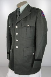 US Army Class A jacket - zilveren knopen - Officiers versie - 60'er jaren - donkergroen - meerdere maten - origineel