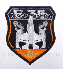 KLu Koninklijke Luchtmacht embleem F-35 "Black Mamba" - met klittenband - diameter 10 cm