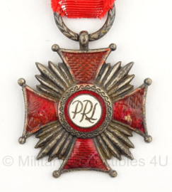 Poolse merit cross for bravery medaille Silver - 2nd class - origineel