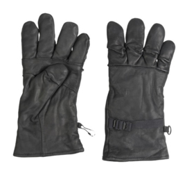 US Army Black leather combat gloves - echt dik leder en gevoerd - Medium - origineel