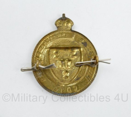 WO2 Canadese cap badge Canadian Saskatchewan University C.O.T.C. Cap Badge - King's Crown - 5 x 4 cm -  origineel