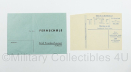 WO2 Duitse Fernschule Bad Frankenhausen envelop met Zahltkarte - 16,5 x 11,5 cm - origineel