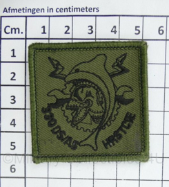 KL Nederlandse leger 330 DSAS HRSTCIE 330 Directe-/Algemene-steun Herstelcompagnie borstembleem - met klittenband - 5 x 5 cm - origineel