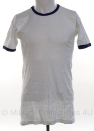 Koninklijke Marine T shirt WIT met blauwe randen - Sport witjes Sportwitjes - gebruikt - maat 5 = Large - origineel
