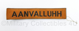 Naamlint Aaanvalluhh - 14,5 x 3 cm - met klittenband -  origineel