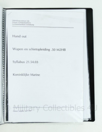 Koninklijke Marine naslagwerk - handout wapen en schietopleiding .50 M2HB theorie - origineel
