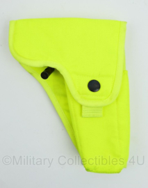 Nederlandse en Britse Politie MOLLE Mehler vario system Taser holster in fluoriserend geel -  TOPSTAAT - 19,5 x 15 x 4 cm - origineel