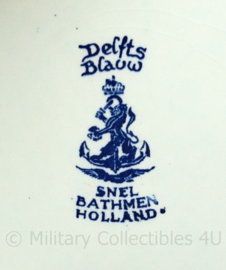 Korps Rijkspolitie porseleinen wandbord Delfs blauw - diameter 23 cm - origineel