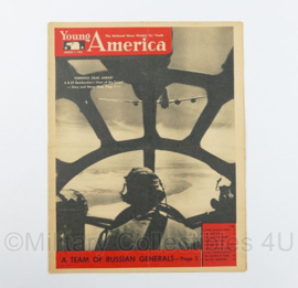 WO2 US Young America The National News Weekly for Youth Magazine tijdschrift - March 1, 1945 - 34,5 x 27 cm - origineel