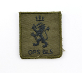 KL Nederlandse leger OPS BLS Operationele Staf Bevelhebber der Landstrijdkrachten borstembleem - met klittenband - 5 x 5 cm - origineel