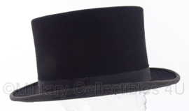 Hoge heren hoed - zwart - Antiek - maat 57 - A.Spaander - origineel