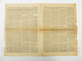 WO2 Duitse krant Frankische Tageszeitung nr. 1 3 januari 1944 - 47 x 32 cm - origineel