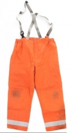 Britse brandweer LOSSE broek - ORANJE - Large Tall - origineel