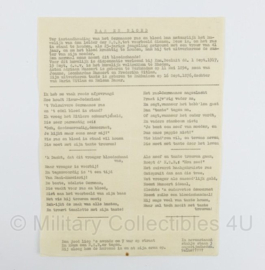 WO2 Nederlands Verzetsdocument met anti-NSB en Duitse tekst - Ras en Bloed - 28 x 21 cm - origineel