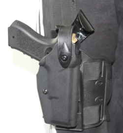 Dropleg  holster Glock 17 met legpanel - BLACK