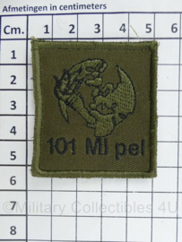 KL Nederlandse leger 101 MI PEL 101 Militaire Inlichtingen Peloton borstembleem - met klittenband - 5 x 5 cm - origineel