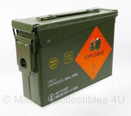 KL Nederlandse leger .30 7,62mm NATO munitiekist - (geocaching formaat) 8 x 25,5 x 18 cm - gebruikt - origineel