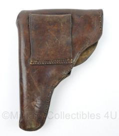 Vintage model holster bruin leder - 14 x 3 x 10,5 cm - origineel naoorlogs