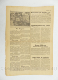 WO2 Duitse krant Bayerischer Tag 29 september 1945 - 47 x 32 cm - origineel