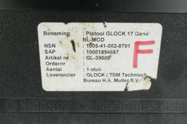 Pistool koffer met NSN voor Glock 17 Gen4 - 26½ x 6 x 24 cm - origineel