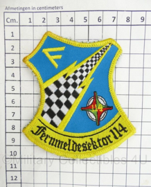 BW Bundeswehr Fernmeldesektor 114 embleem met klittenband - 9,5 x 8,5 cm - origineel