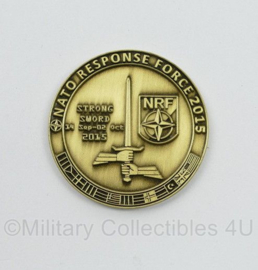 NRF Nato Response Force 2015 Strong Sword 2015 coin - diameter 4 cm - origineel