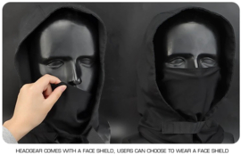 Tactical mask met capuchon en Night Vision mount - GROEN
