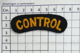 British Army shoulder title ENKEL Civil Defense Control - 7,5 x 2,5 cm - origineel