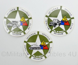 Military Veteran Vehicle Club Belgium sticker set - diameter 10 cm - origineel