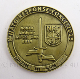 KL Landmacht GE/NL Nederlands Duitse Korps coin - NATO response force 2015 - Noble Ledger 15/27 sept 2014 - nieuw in de verpakking - origineel