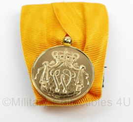 Defensie Wilhelmina periode Trouwe dienst Medaille in goud - 5,5 x 4 cm - origineel