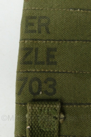 WO2 US Army .50 Browning Cover Muzzle C67703 en Cover Breech C67701 set canvas - origineel