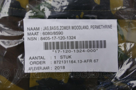 Defensie basis jas zomer insekten- en tekenwerend permethrine 2018 - maat 6080/8590 - nieuw in verpakking - origineel