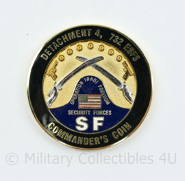 Zeldzame coin Commander Coin SF Security Forces Detachment 4 732 ESFS Air Force Operation Iraqi Freedom   - diameter 4,5 cm - origineel