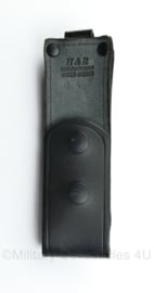 Politie en Britse Police zwarte lederen koppel houder voor magazijn H&R manufacturing - 15 x 4,5 x 5 cm - origineel