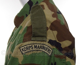 Korps Mariniers woodland uniform - vorig model - Medium Regular, Medium Long Large Long  - met straatnaam - NIEUW - origineel