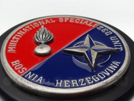 Wandbord Multinational Specialized Unit Bosnia Herzegovina - diameter 12 cm - origineel