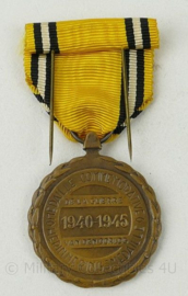 WO2 Belgische herdenkingsmedaille Oorlog 1940-1945 - 8 x 4 cm - Origineel