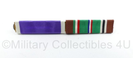 US Army 2 delige medal bar met purple heart - 7,5 x 1 cm - origineel