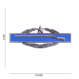 Combat Infantryman Badge CIB badge zilver met krans en ster - 2nd award