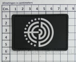 Tactical PVC patch white on black - 8 x 5 cm