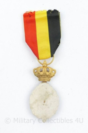 Gouden Belgische Arbeidersmedaille insigne medaille Du decoration du Travail dehabilete Moralite - 10,5 x 3,5 cm - origineel