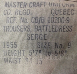 Canadese WO2 model battledress trouser - meerdere maten - origineel (jaren 50)