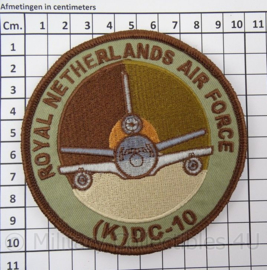 Royal Netherlands Air Force (K)DC-10 embleem -  met klittenband - diameter 10 cm