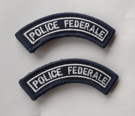 Belgische Politie POLICE FEDERALE straatnamen set - met klittenband - 9 cm breed