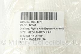 USAF US Air Force en RNLAF Royal Netherlands Air Force CWU-43P Drawers Flyer's Anti-Exposure Aramid brandwerende onderbroek - maat Medium Regular - nieuw in verpakking - origineel